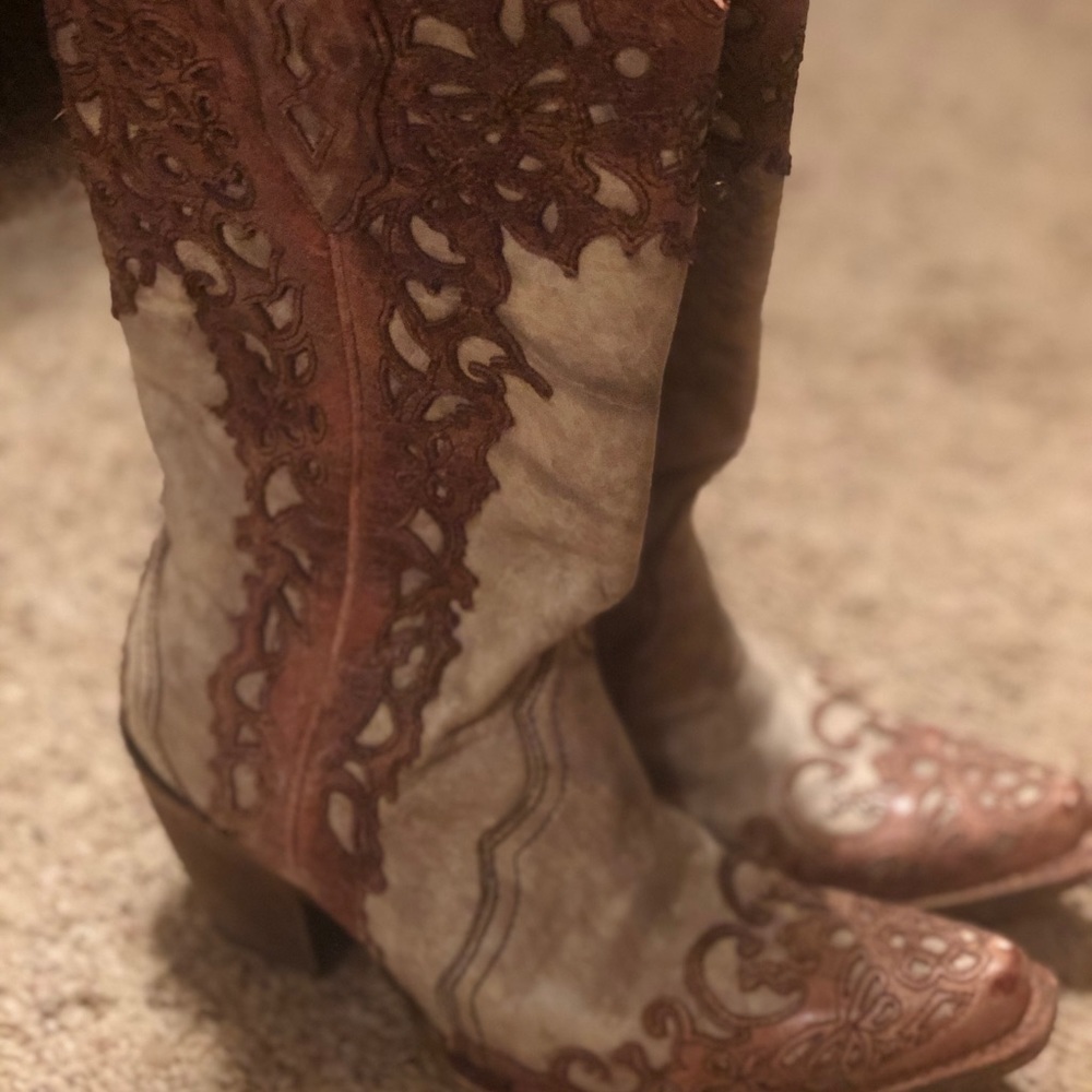 Coral Cowboy Boots